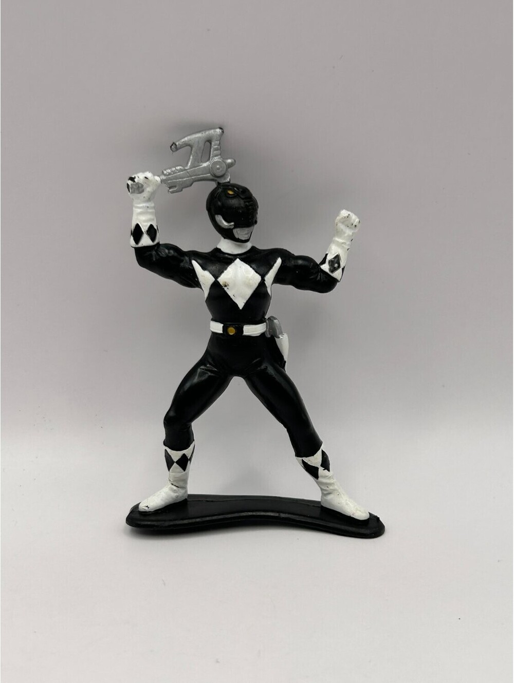 Vintage 1993 Mighty Morphin Power Rangers Black Ranger Bandai Mini Figure